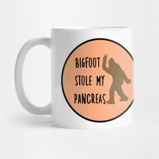 Bigfoot Stole My Pancreas Tangerine Mug